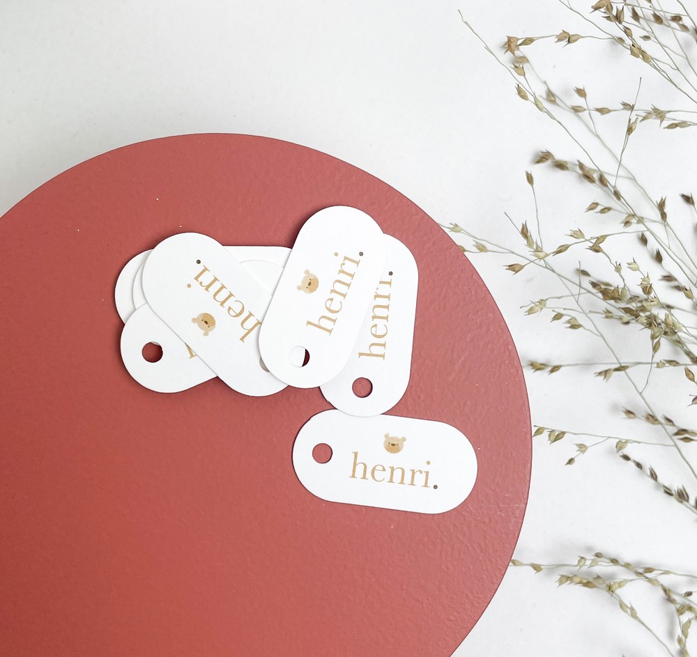 Label afgerond - 4x2cm