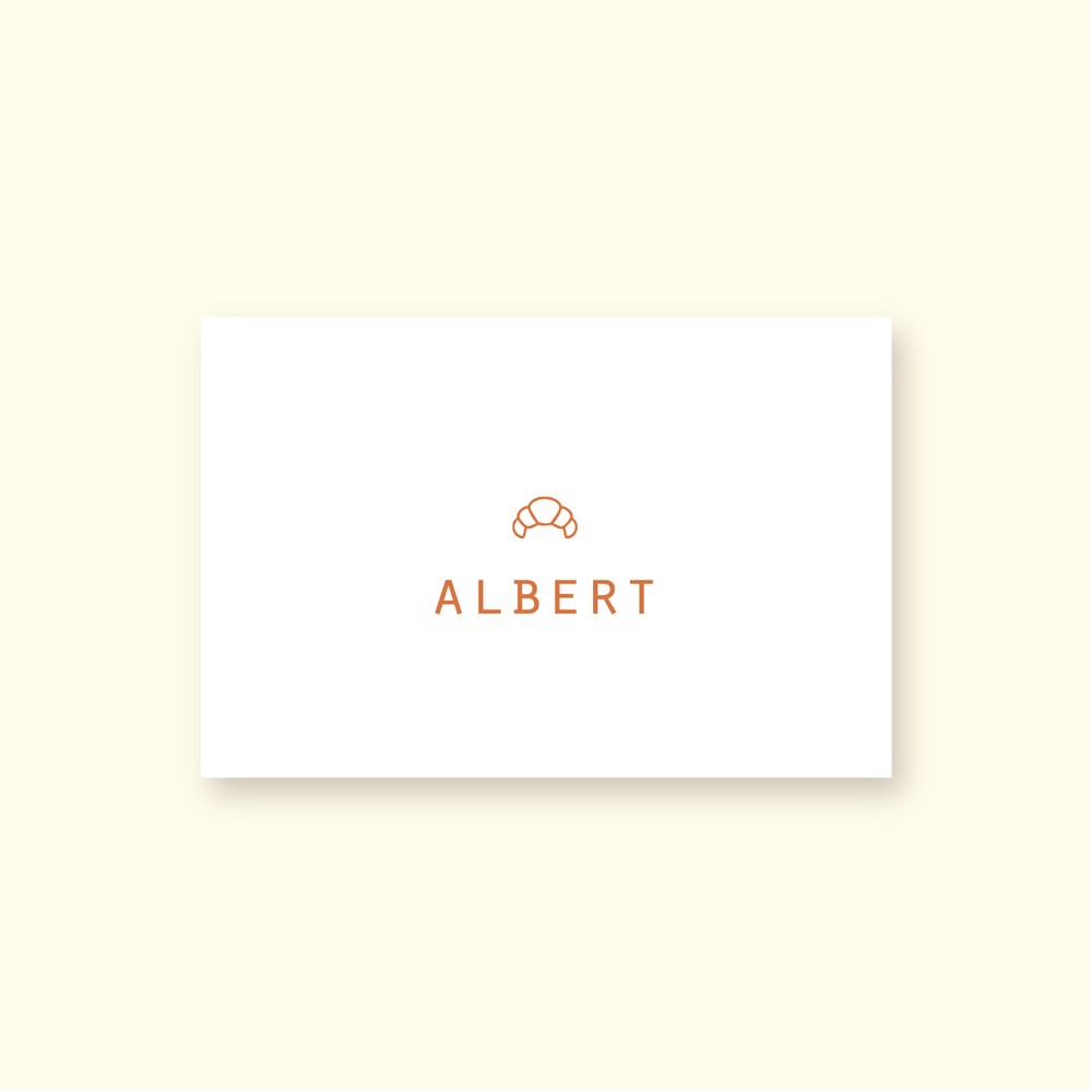 Geboortekaartje croissant letterpress • ALBERT