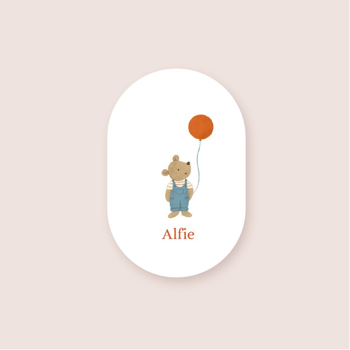 Geboortekaartje beertje ballon jongen/meisje • speciale vorm • ALFIE