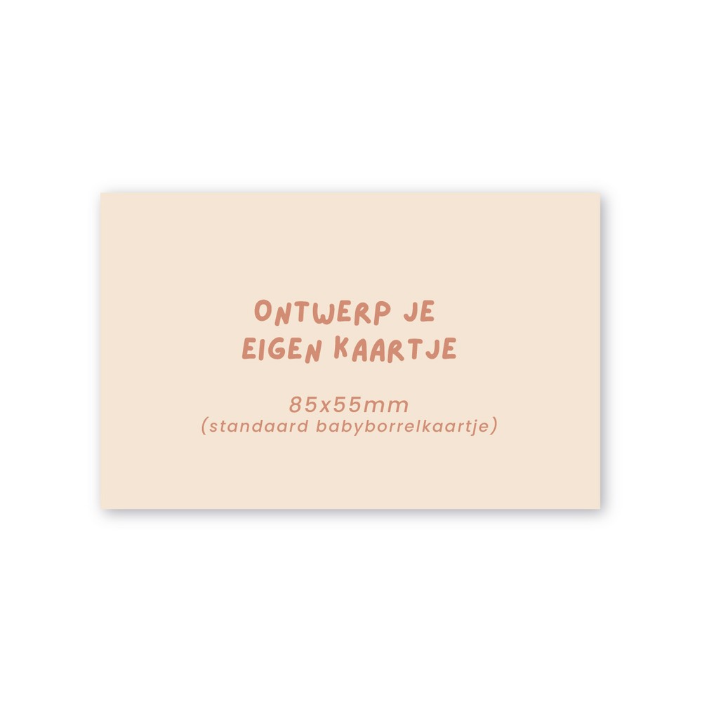 Babyborrelkaartje EIGEN ONTWERP • 85x55mm