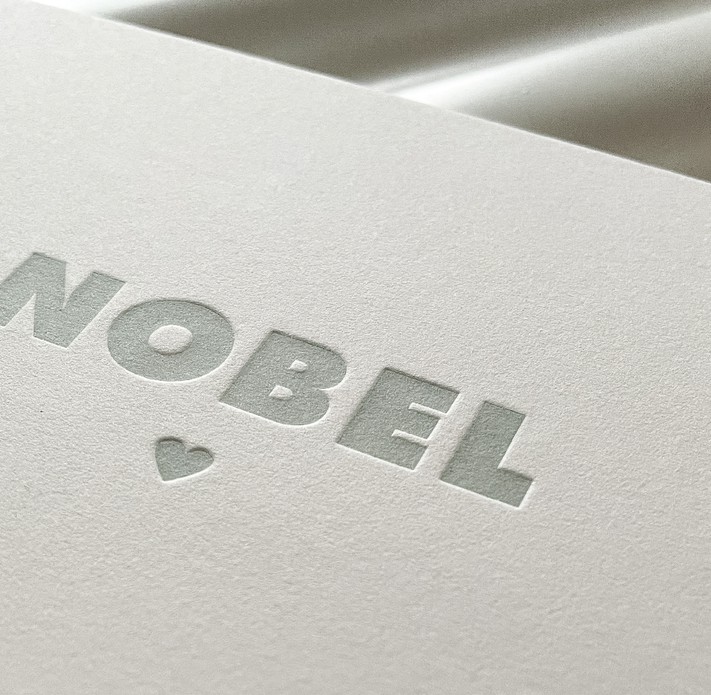 Geboortekaartje diepdruk minimalistisch • LETTERPRESS • Seb