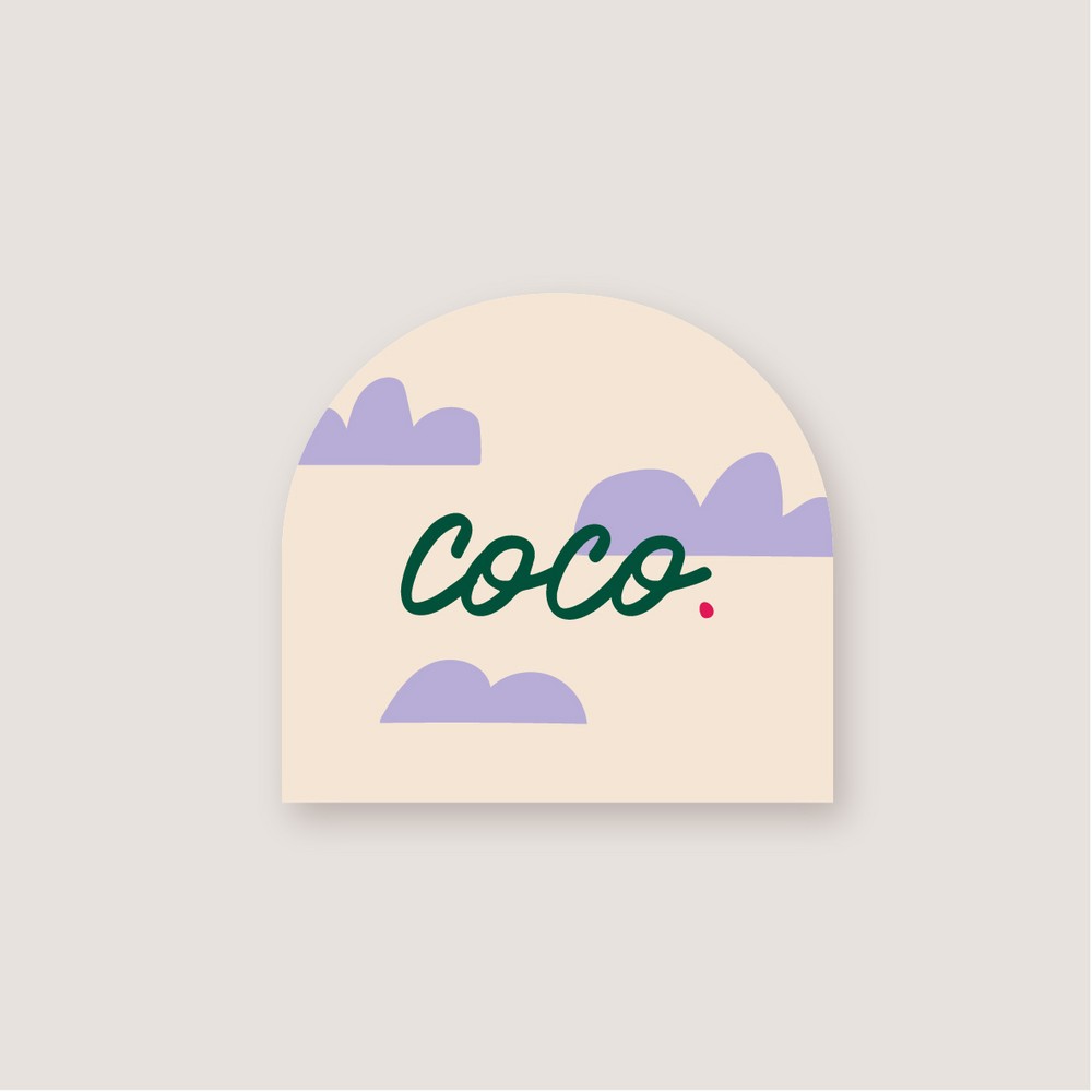 Geboortekaartje met schattige wolkjes • speciale vorm • COCO