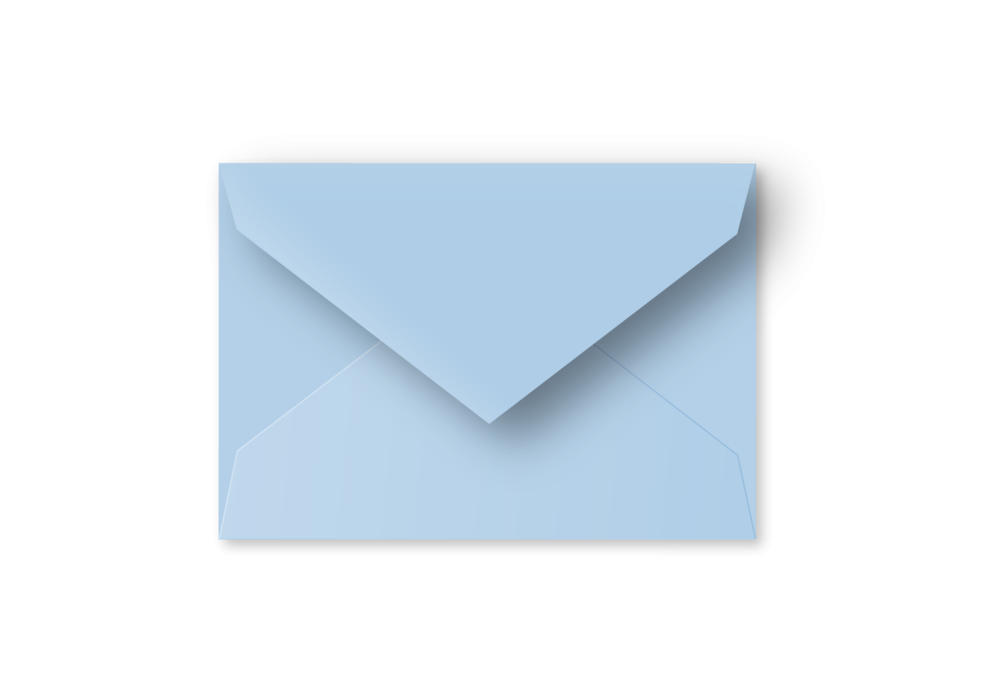 Lichtblauw A6 postkaart