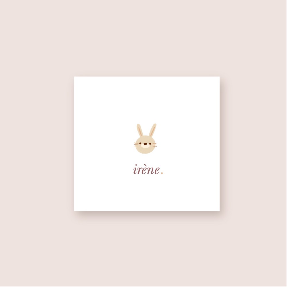 Geboortekaartje konijn • IRENE