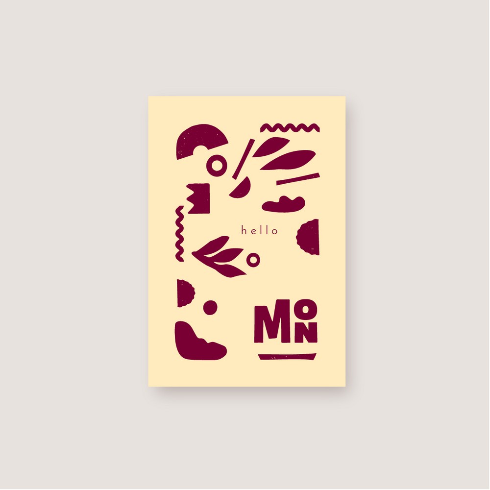 Geboortekaartje grafische vlakken • MON