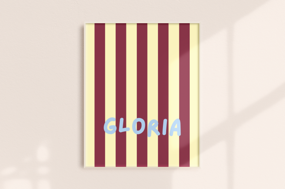 Vrolijke poster met lijnen • A3 • 30x40cm