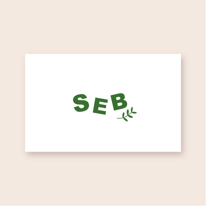 Geboortekaartje diepdruk minimalistisch • LETTERPRESS • Seb