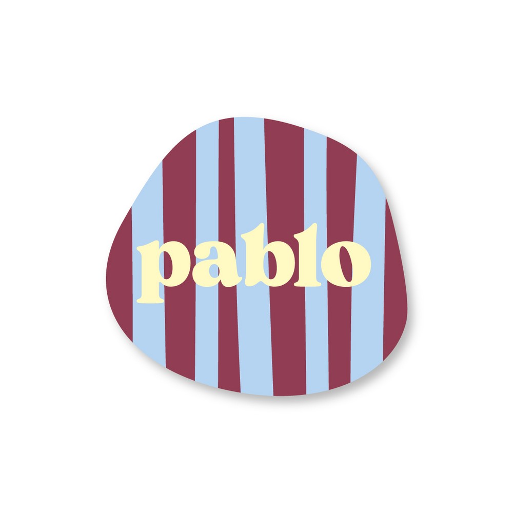 PABLO • naamsticker • organisch 3cm • per vel van 48 stickers
