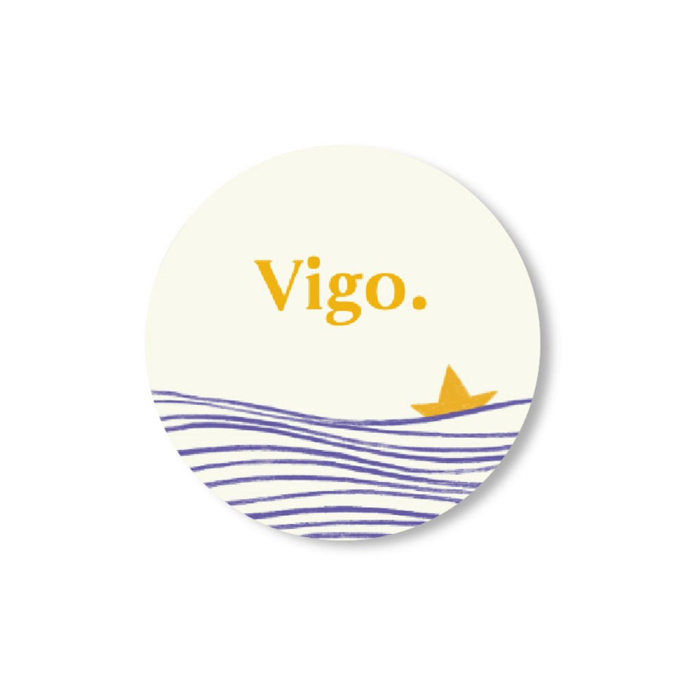VIGO • naamsticker • rond 3cm • per vel van 40 stickers